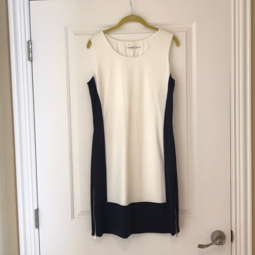 Calvin Klein color block dress.